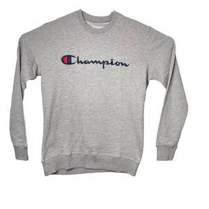 Champion Men's Gray Fleece Pullover Sweatshirt New